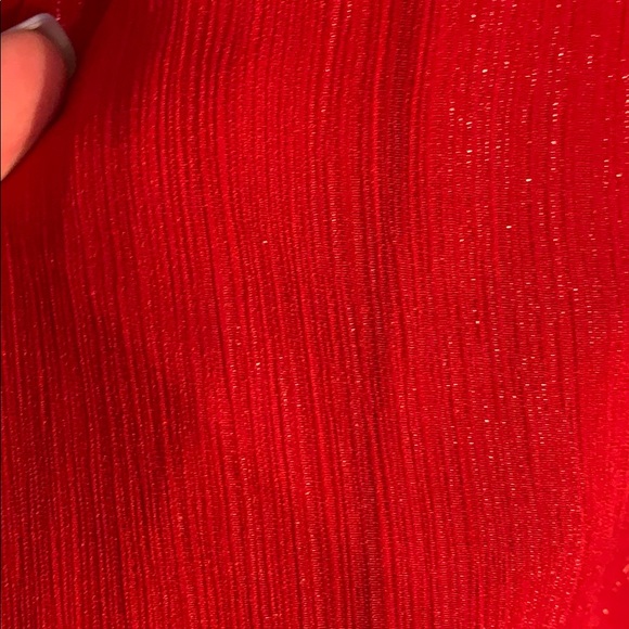 Sparkly Halter Red Homecoming Dress - Picture 4 of 4